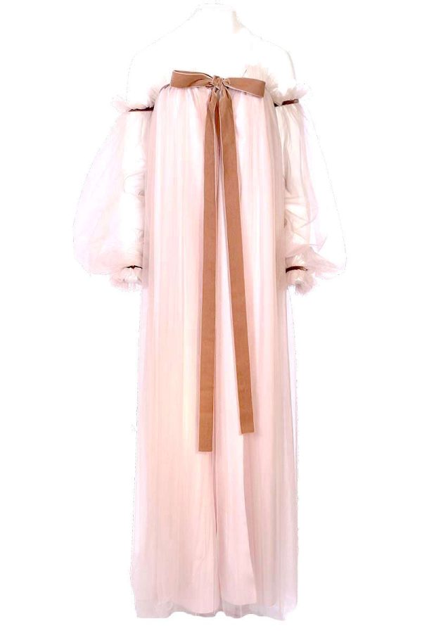Bodenlanges Ballkleid Maxikleid Rosa mieten
