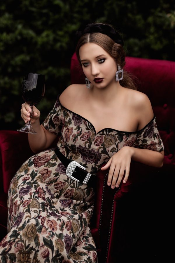 Schulterfreies Abendkleid